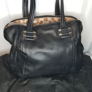 B. Makowsky Leather Shoulder Purse Bag Tote